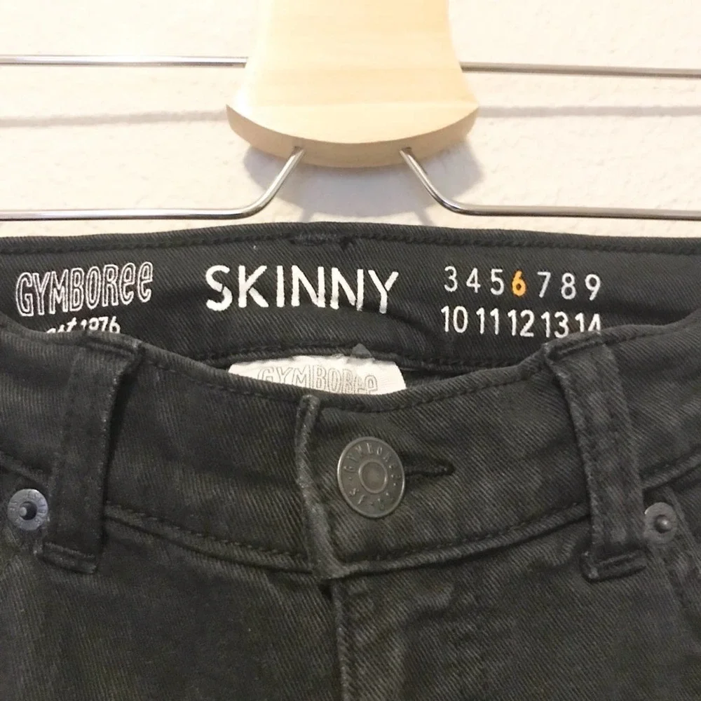 Gymboree Jeans Black Skinny Denim Cotton Blend Everyday‎ Basic New Size 6